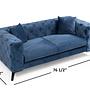 Como Sofa 2-Sitzer Blau mit schwarzen Beinen 7