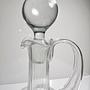 Vintage Wasserkrug Glas Transparent 1950er Jahre 6