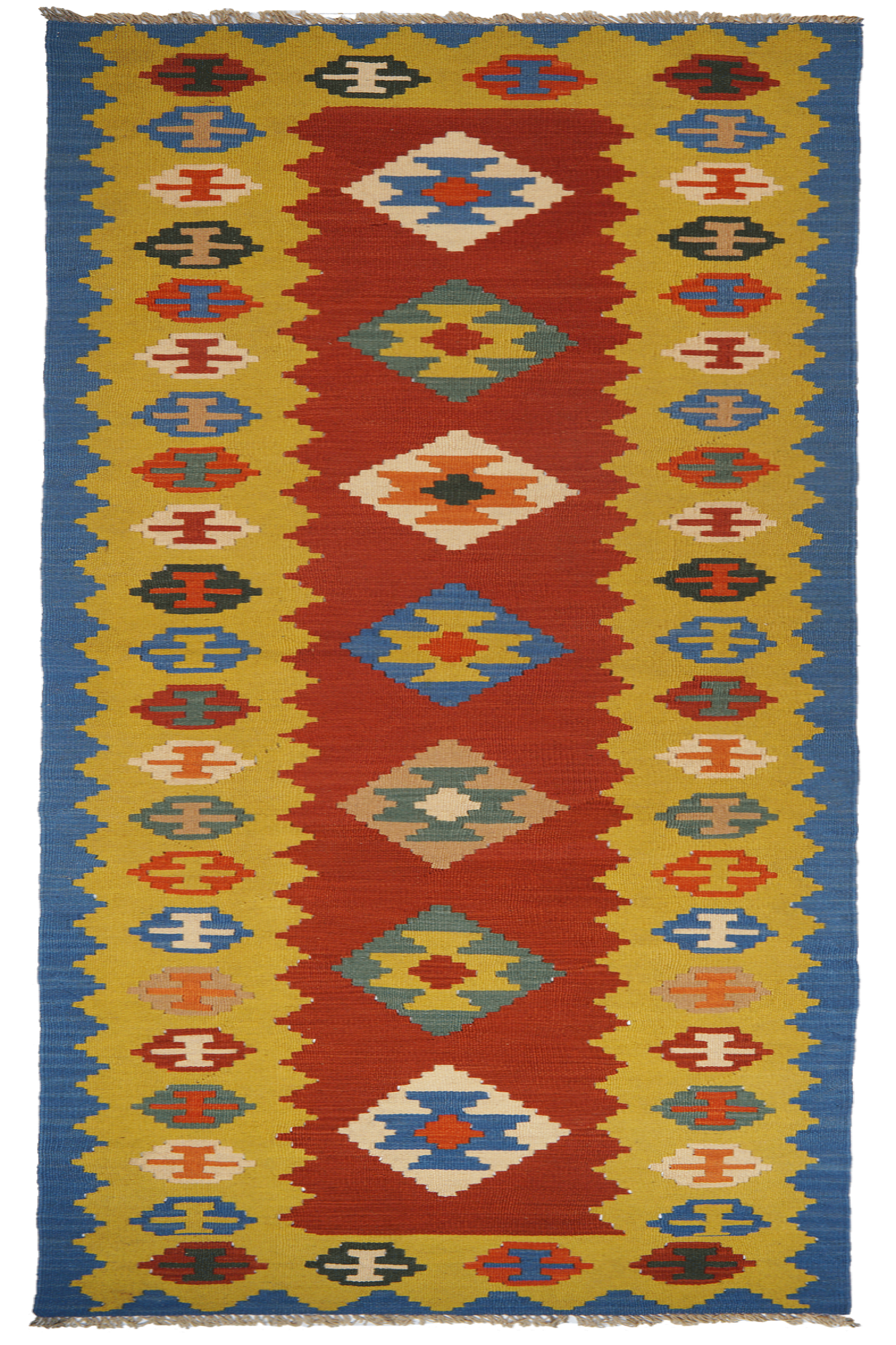 Kilim Gashgai Teppich Mehrfarbig 0