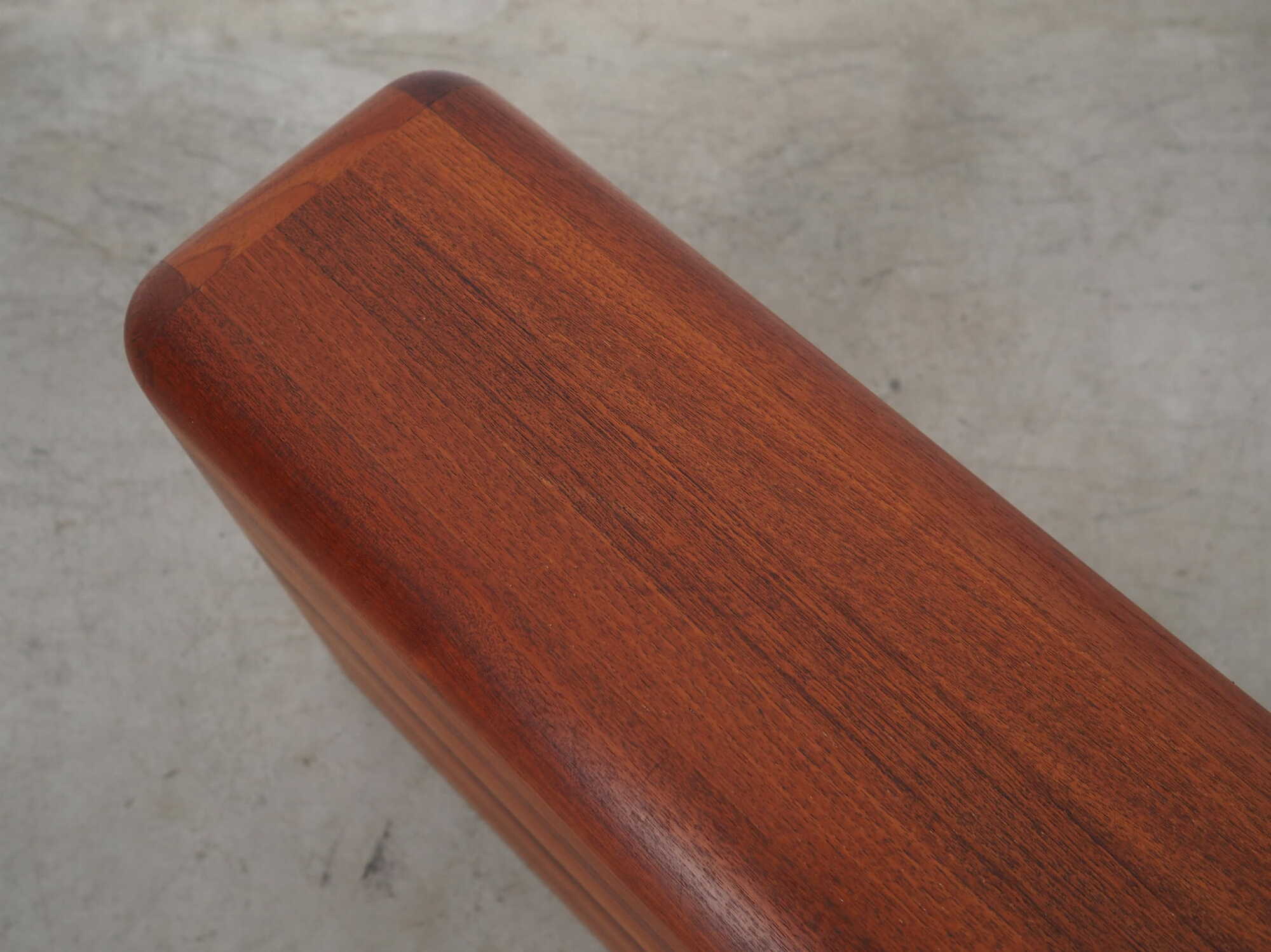 Vintage Newspaper Holder Teak Wood Brown 1970s 4