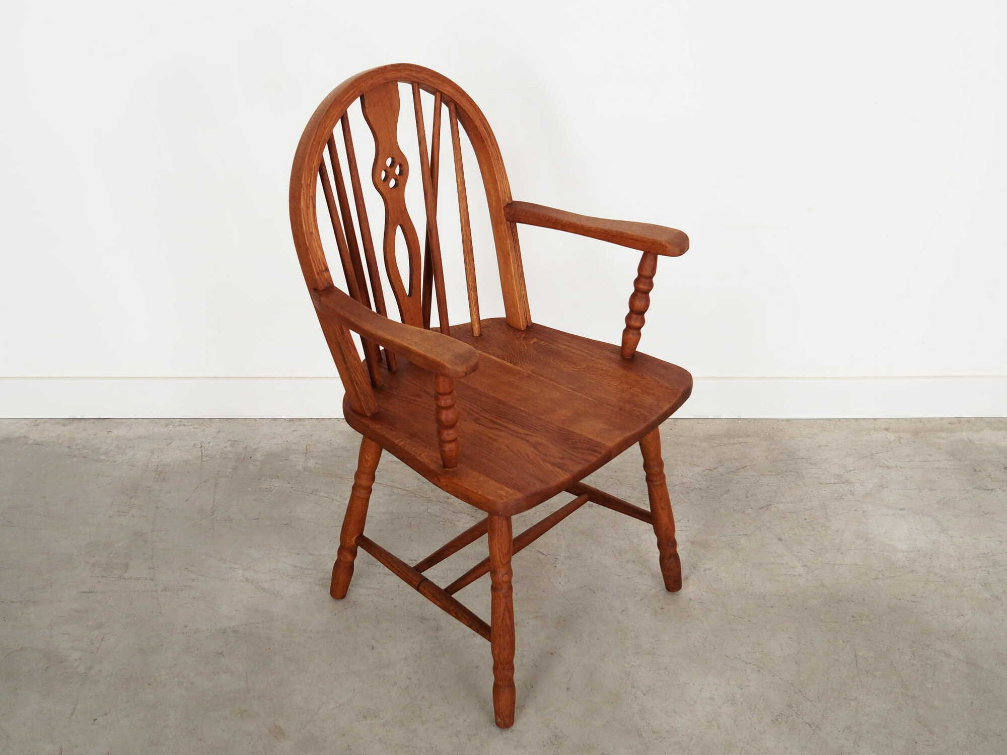 Vintage Armchair Oak Wood Brown 1960s 8