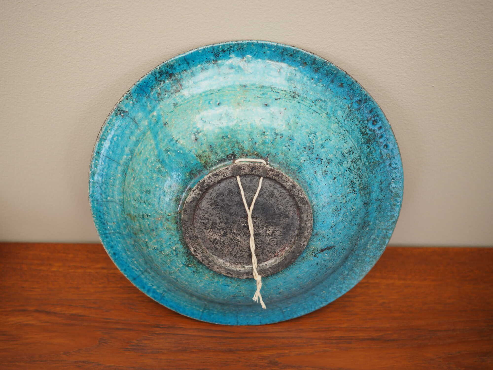 Piatto in ceramica multicolore anni '60 7