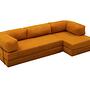 Comfort Schlafsofa Récamiere Rechts Orange 9