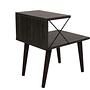 Cross Nightstand Wood Veneer Dark Brown 8