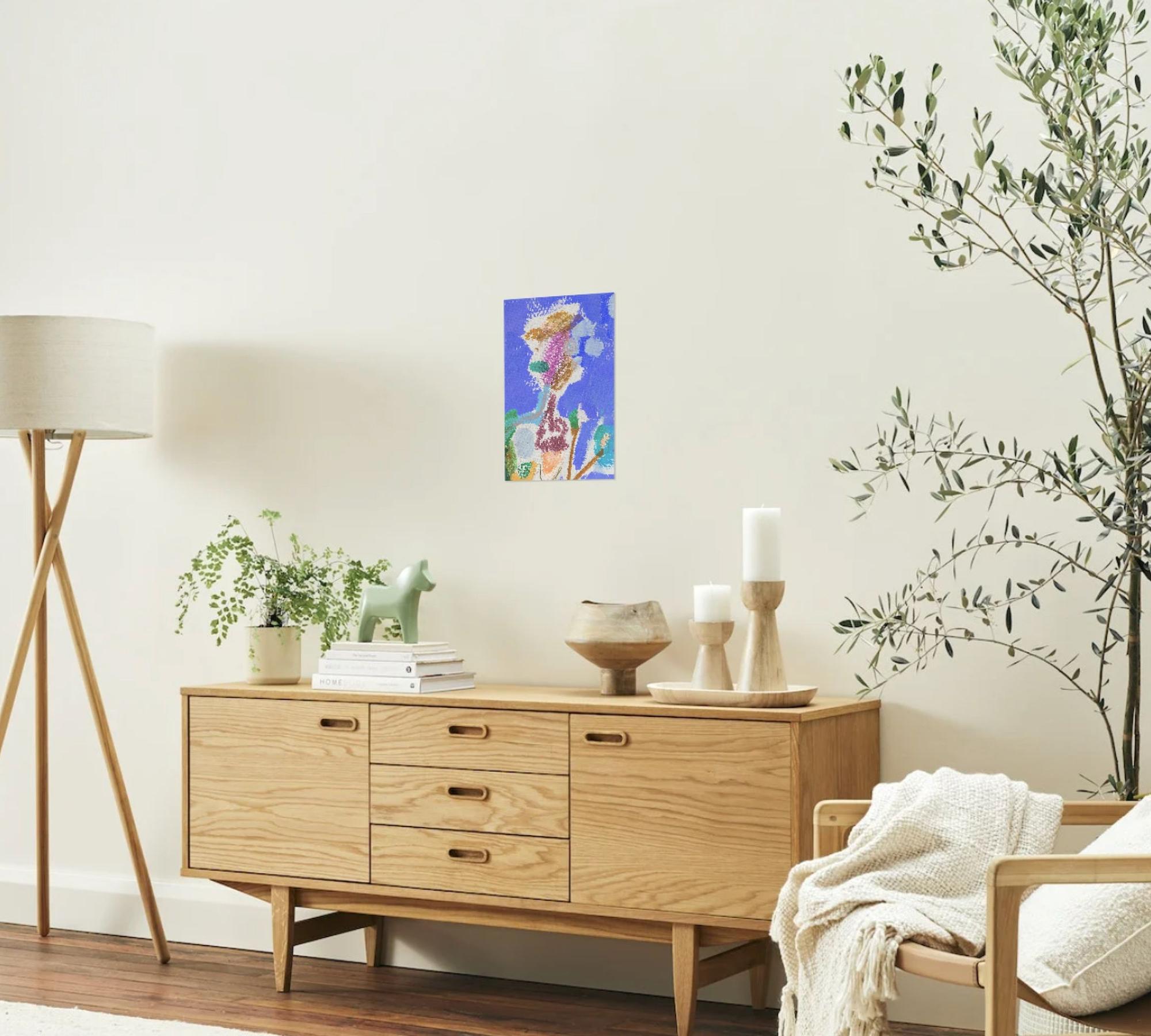 Lady Blau Kunstdruck Mehrfarbig 5