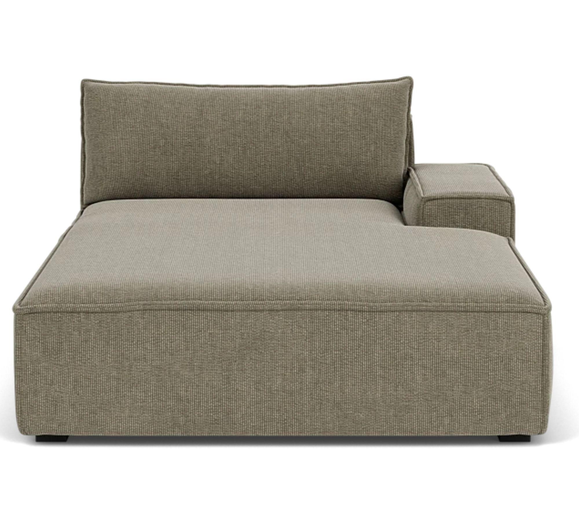 Daphne 1-seater chaise longue right-hand Free Sage 1