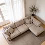 Corner Sofa Harper 3-Seater Right Light Brown 2