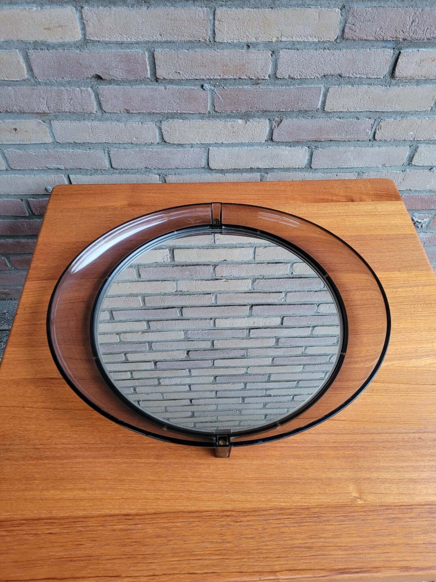 Vintage Spiegel Kunststoff Schwarz Transparent  2