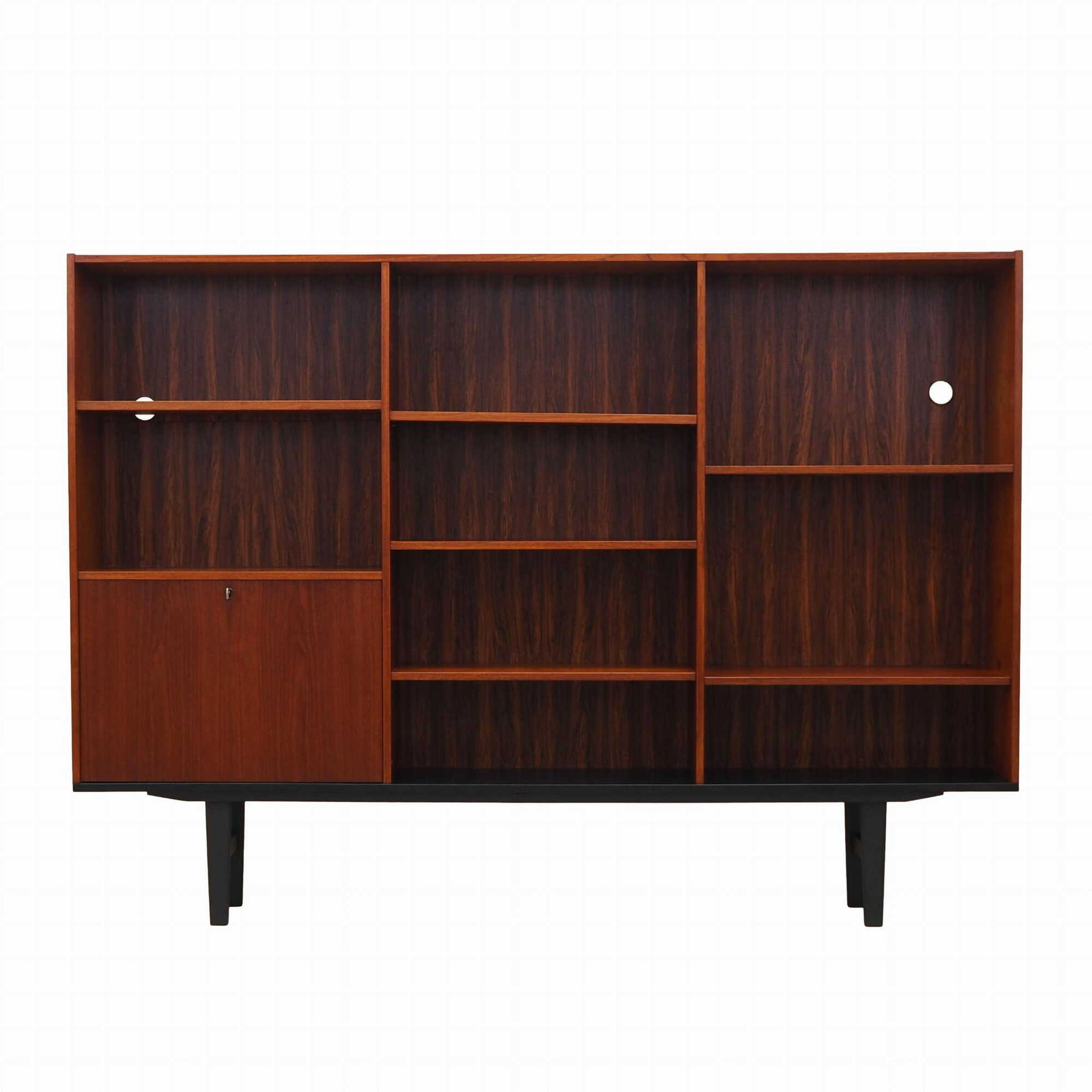 Vintage Bookshelf Teak Wood Brown 1970s 0