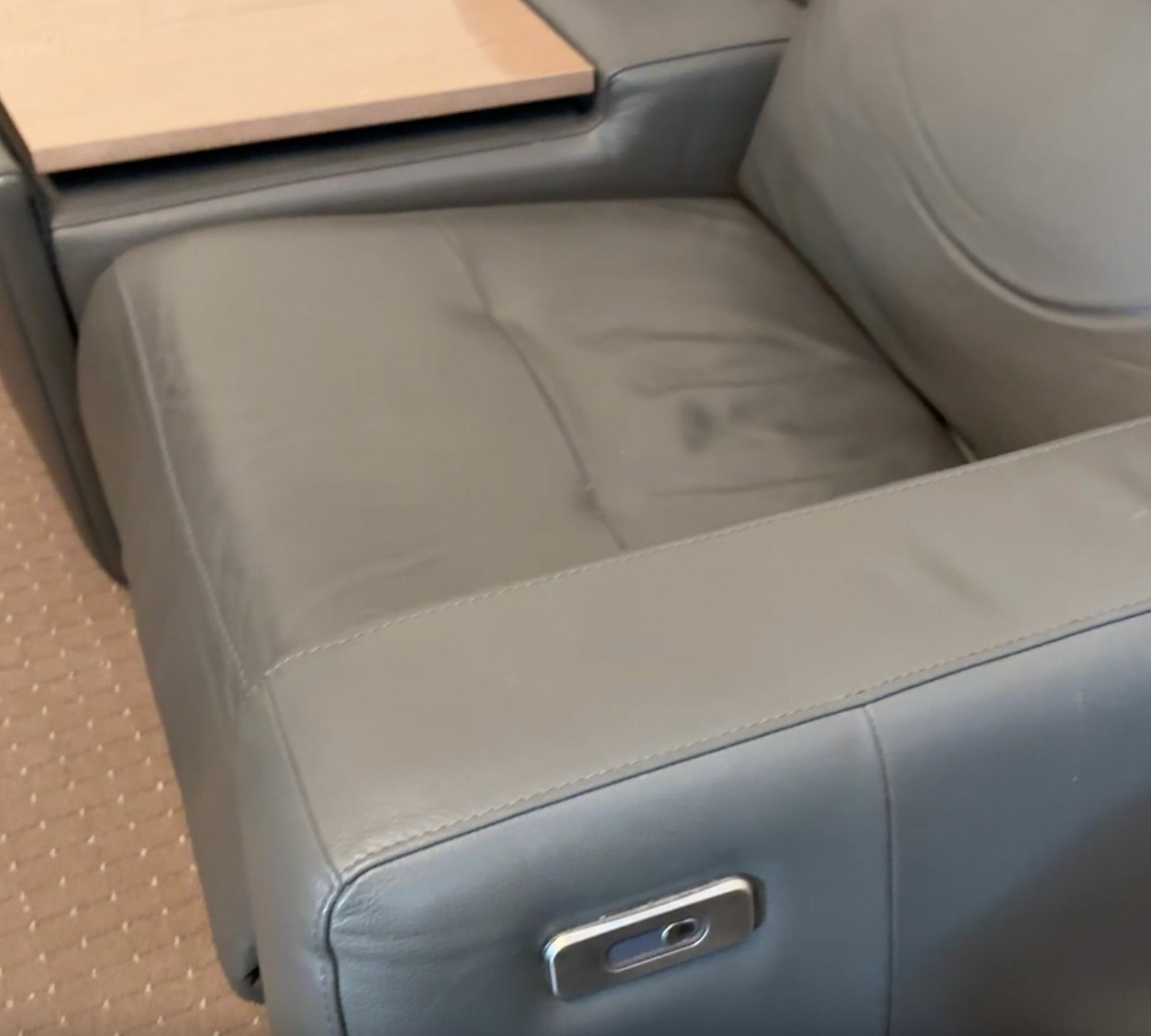 Kinosofa 2-Sitzer Leder Grau 4