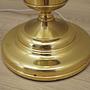 Vintage Stehlampe Metall Textil Gold 1970er Jahre  11