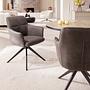 Armchair YEVOY Set of 2 Microfiber Iron Dark Grey 3