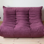 Togo Sofa 2-Sitzer Textil Aubergine 1