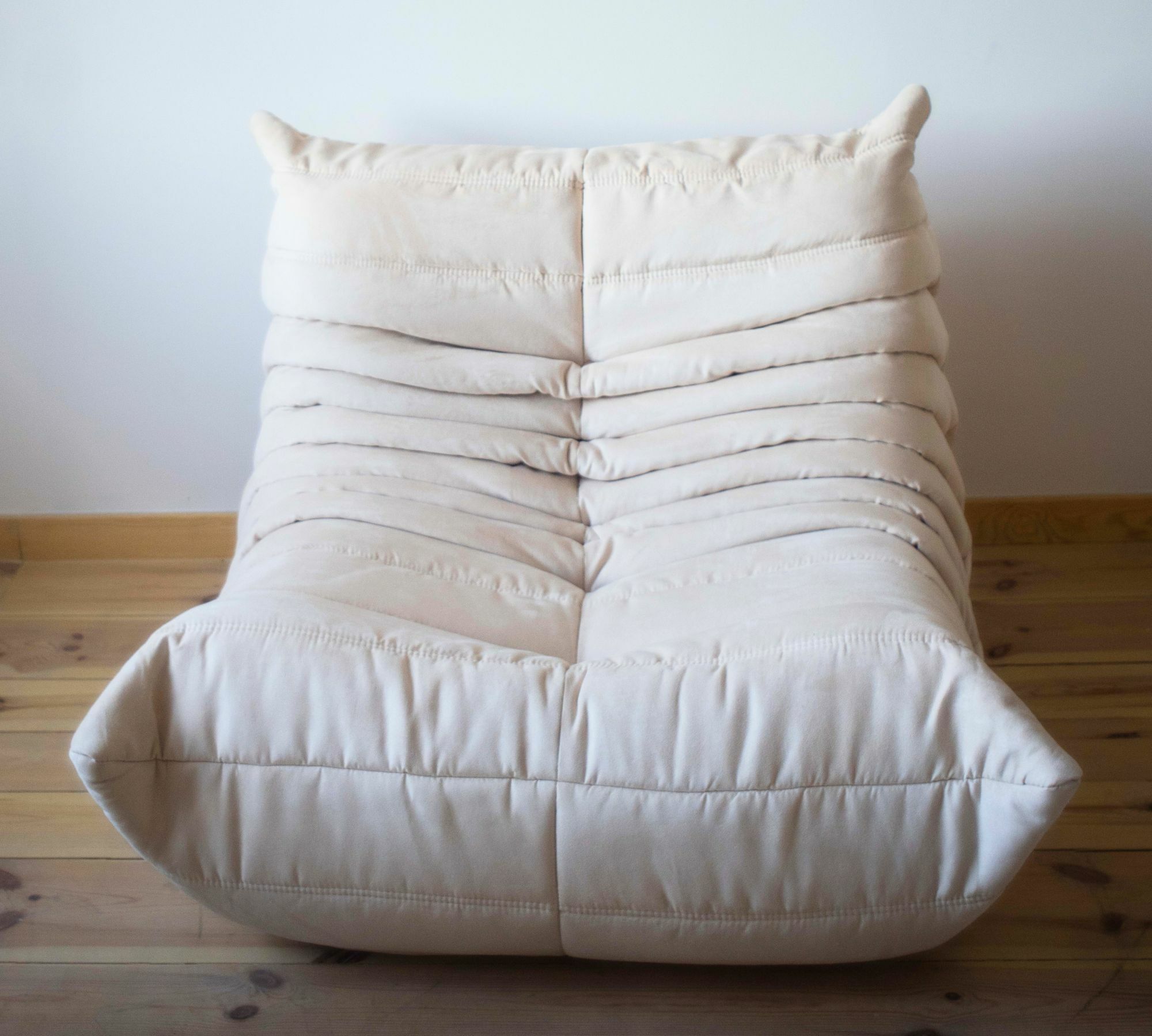 Togo armchair faux leather light beige 0