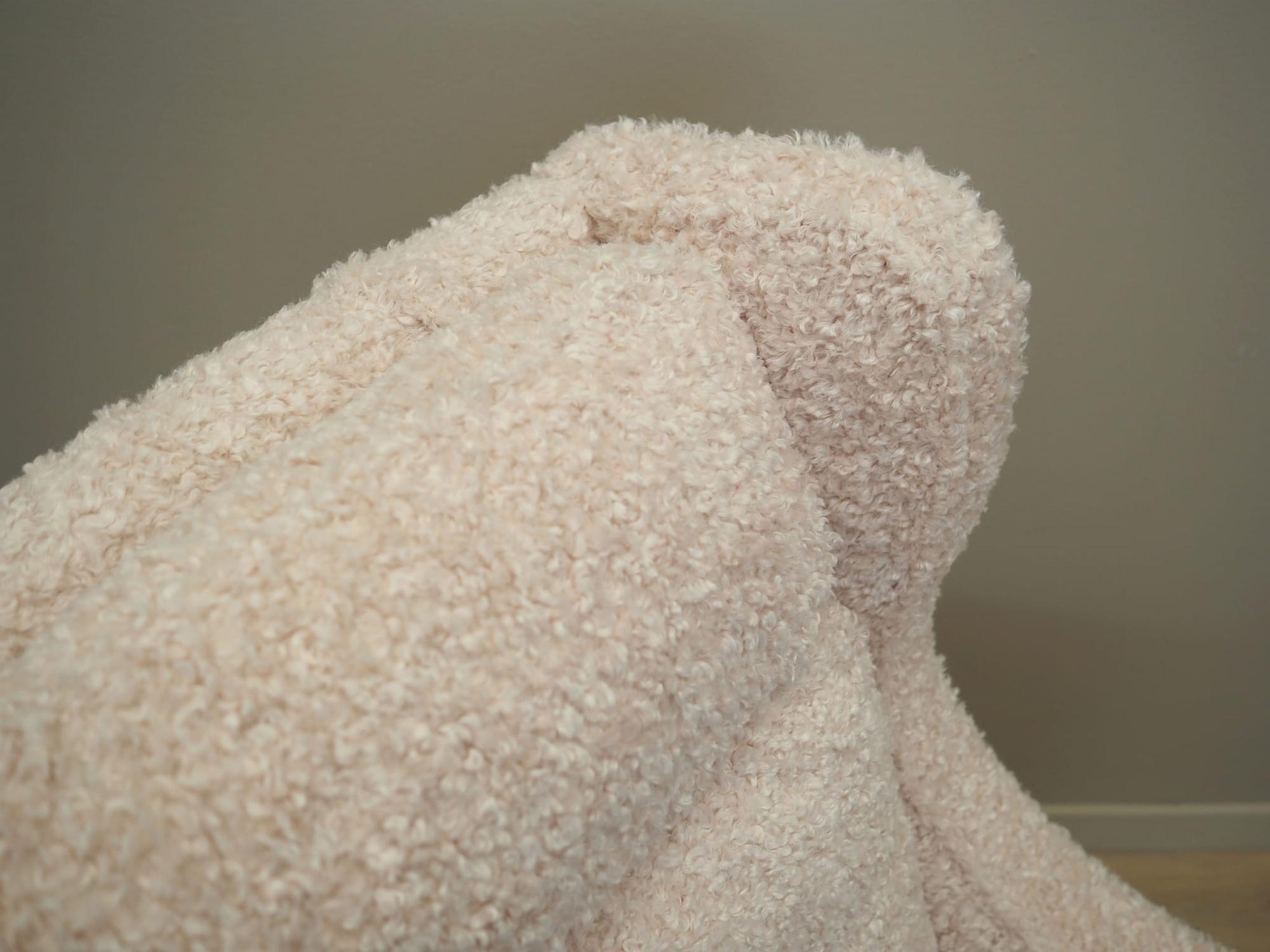 Chair Textile Wood Cream 1970s 10