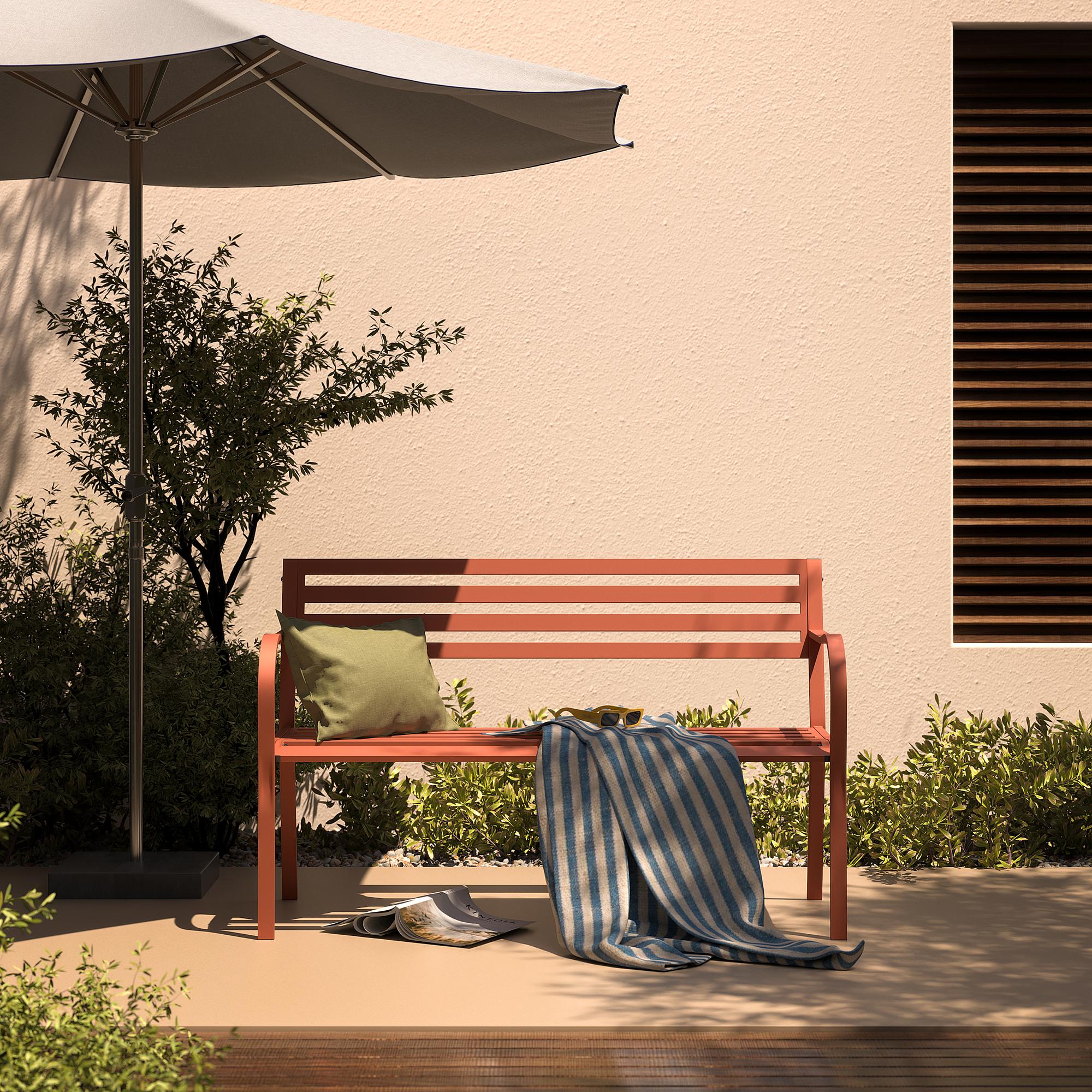 Gartenbank Sophy Stahl Terracotta 4