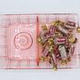 Vintage Tablett Pressglas Rosa 1930er Jahre 4