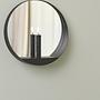 Glim Candle holder Mirror glass Steel Black 4