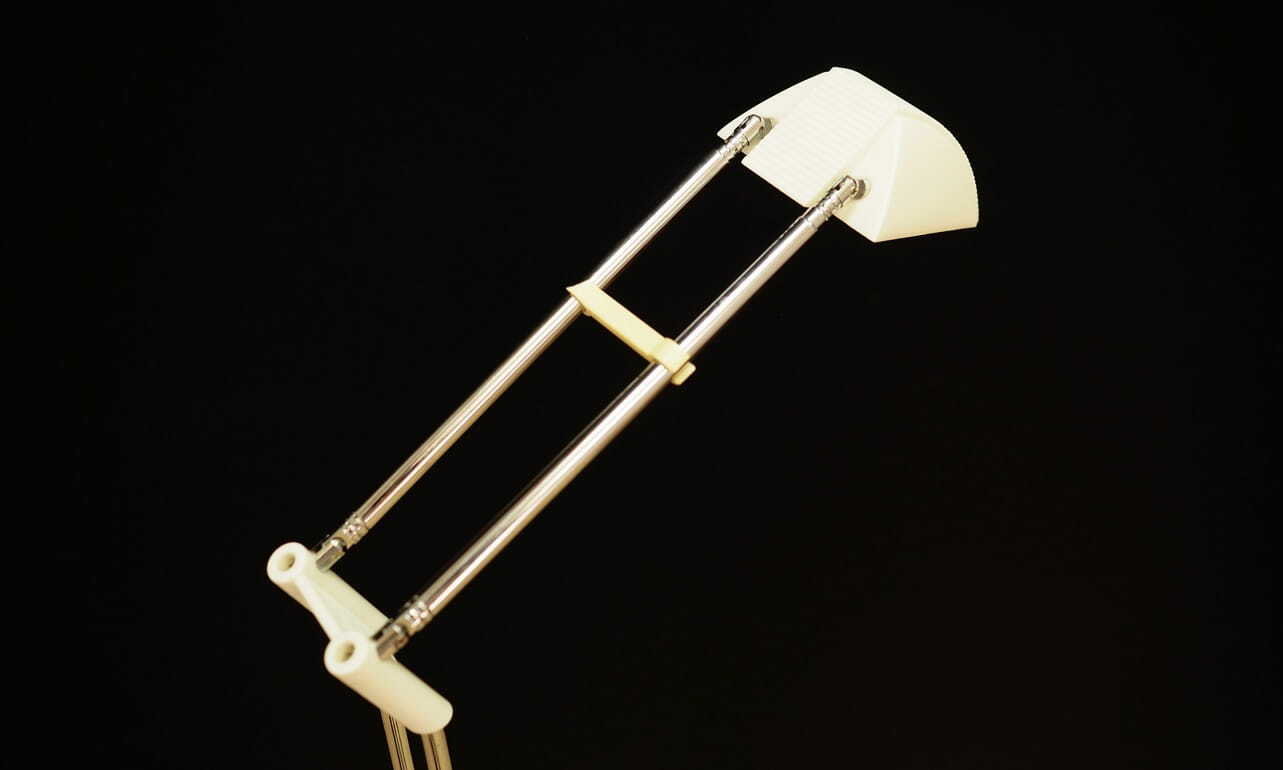 Vintage floor lamp Metal Plastic White 1970s 3
