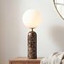 Table Lamp Onara Opal Glass / Marble 1-Light Brown 0