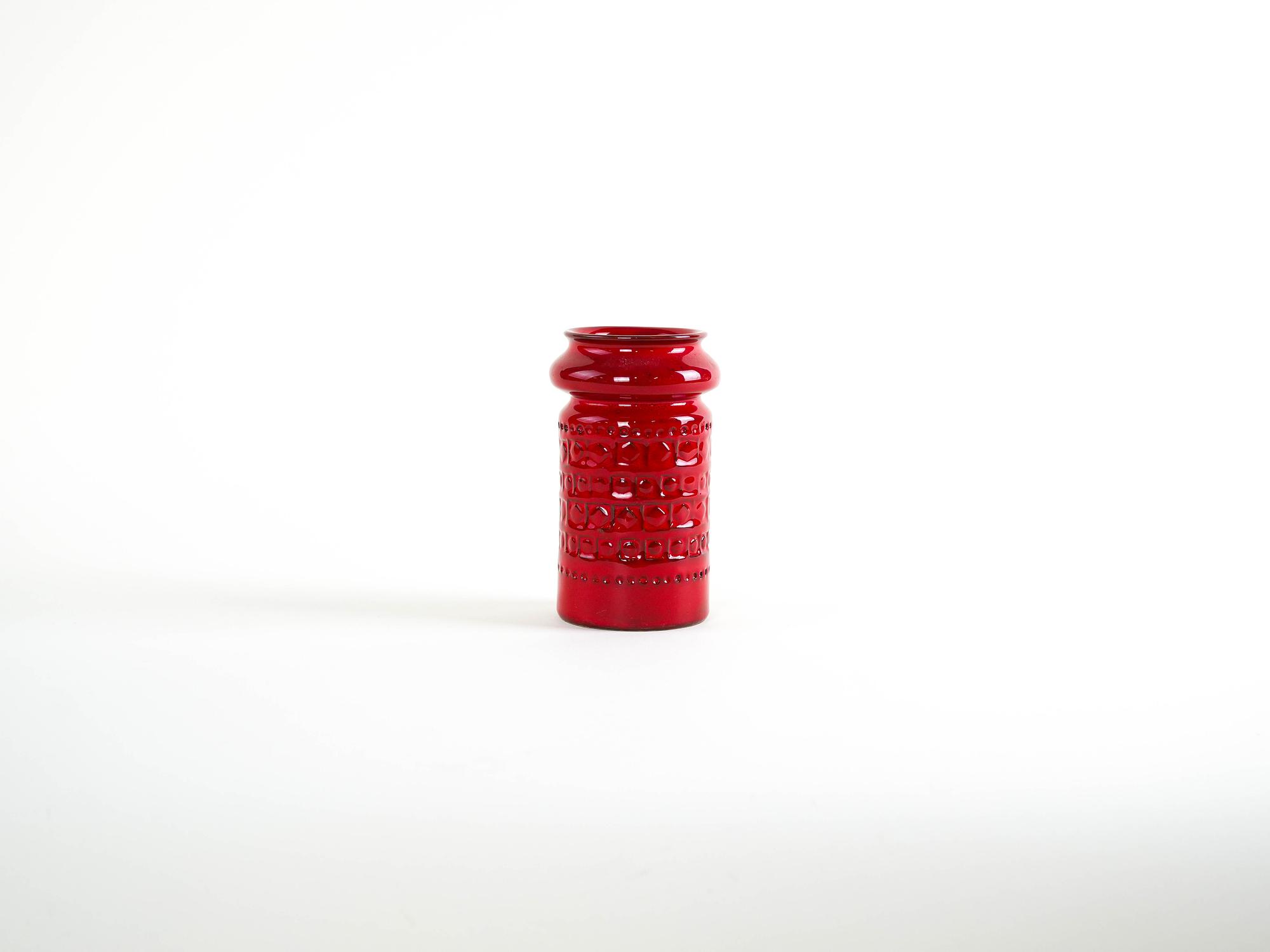 Ceramic vase 1960s Red 1