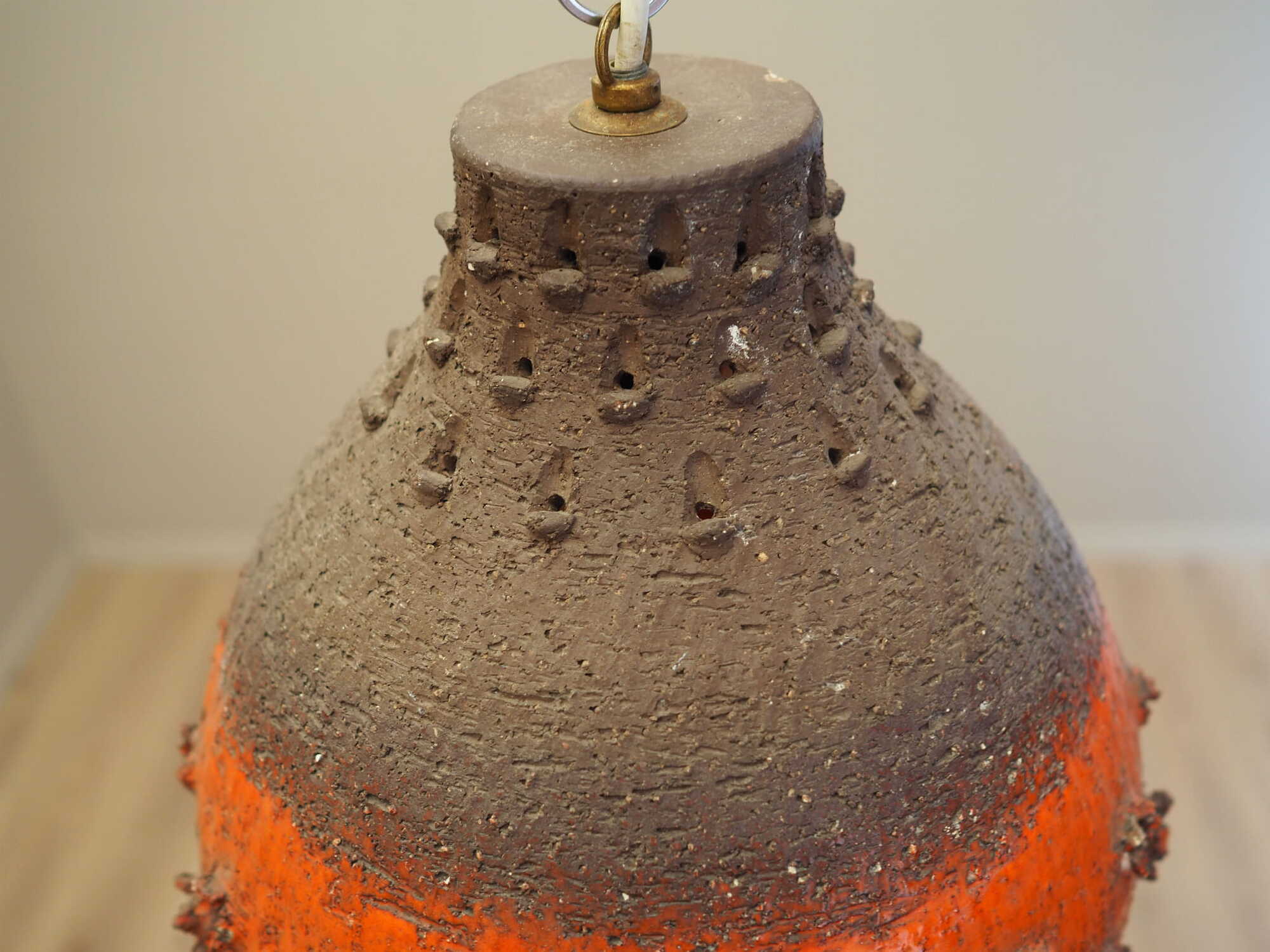 Vintage pendant lamp ceramic multicolor 1960s 7