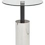 Oria Beistelltisch Edelstahl Eisen Silber 2