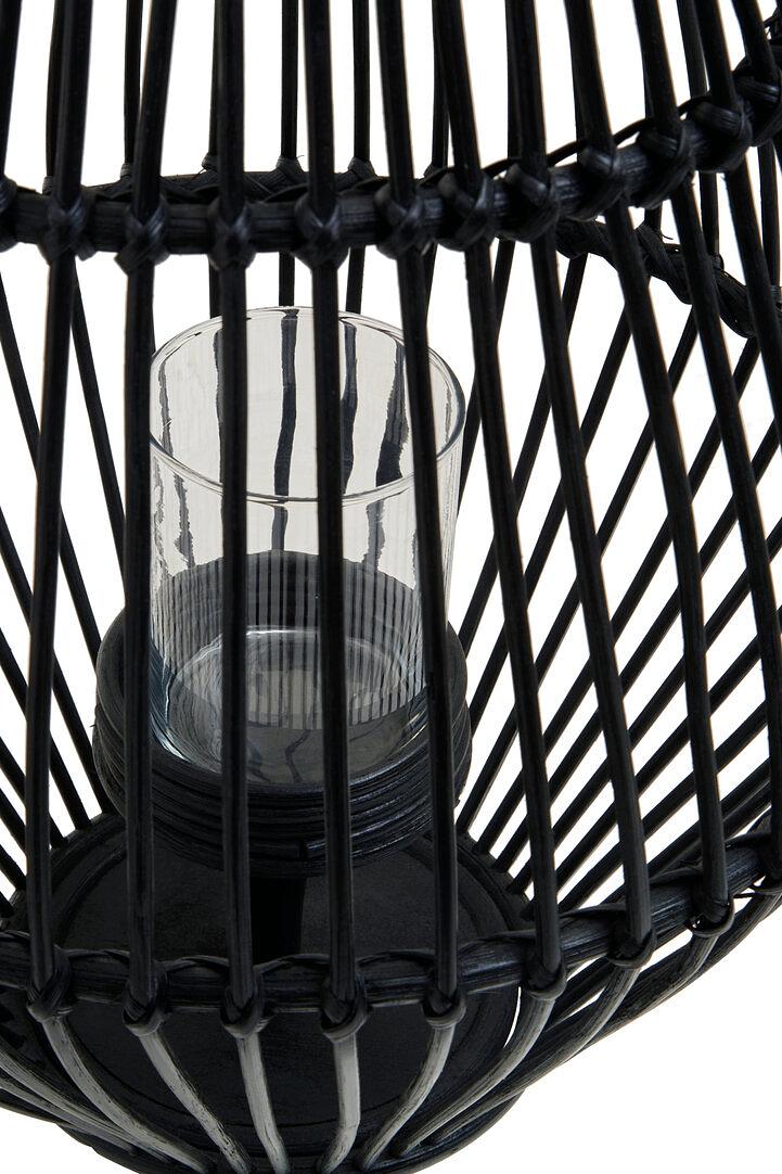 Mataram Laterne Rattan Schwarz 4