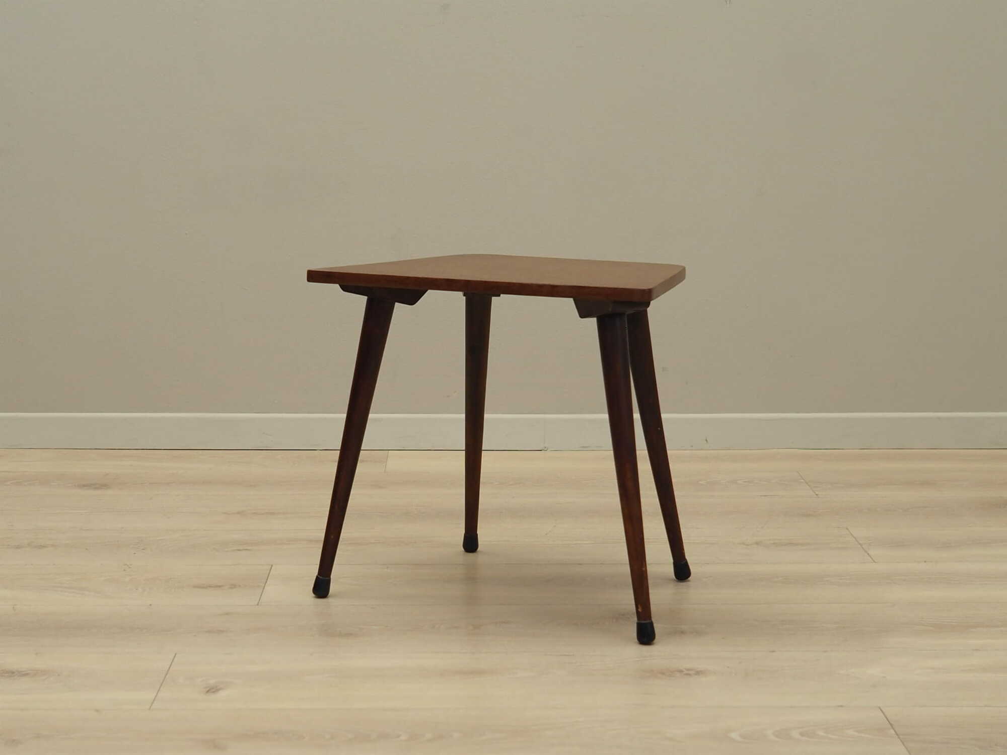 Vintage Stool Teak Brown 1970s 1