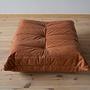 Togo Sessel und Ottoman Set Pull-Up-Leder Pfirsichbraun 3
