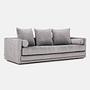 KOPENHAGA Sofa 3-Sitzer Velour Silber 2