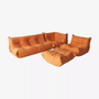 Togo Lounge Set 4-tlg. Textil Orange 0