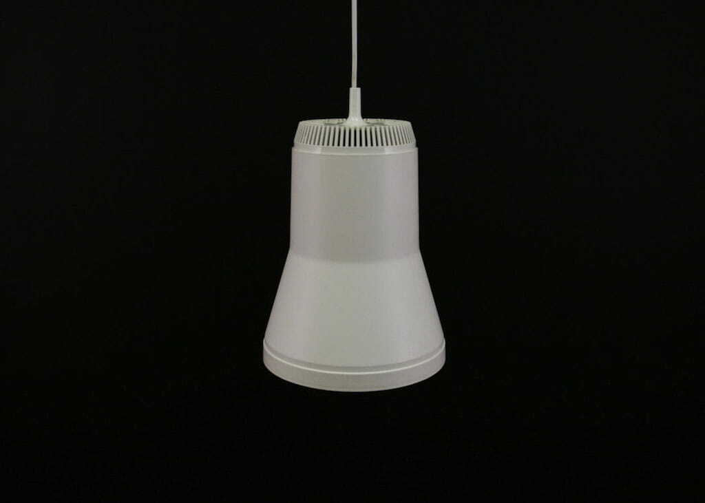Vintage pendant lamp plastic white 1970s 
 2