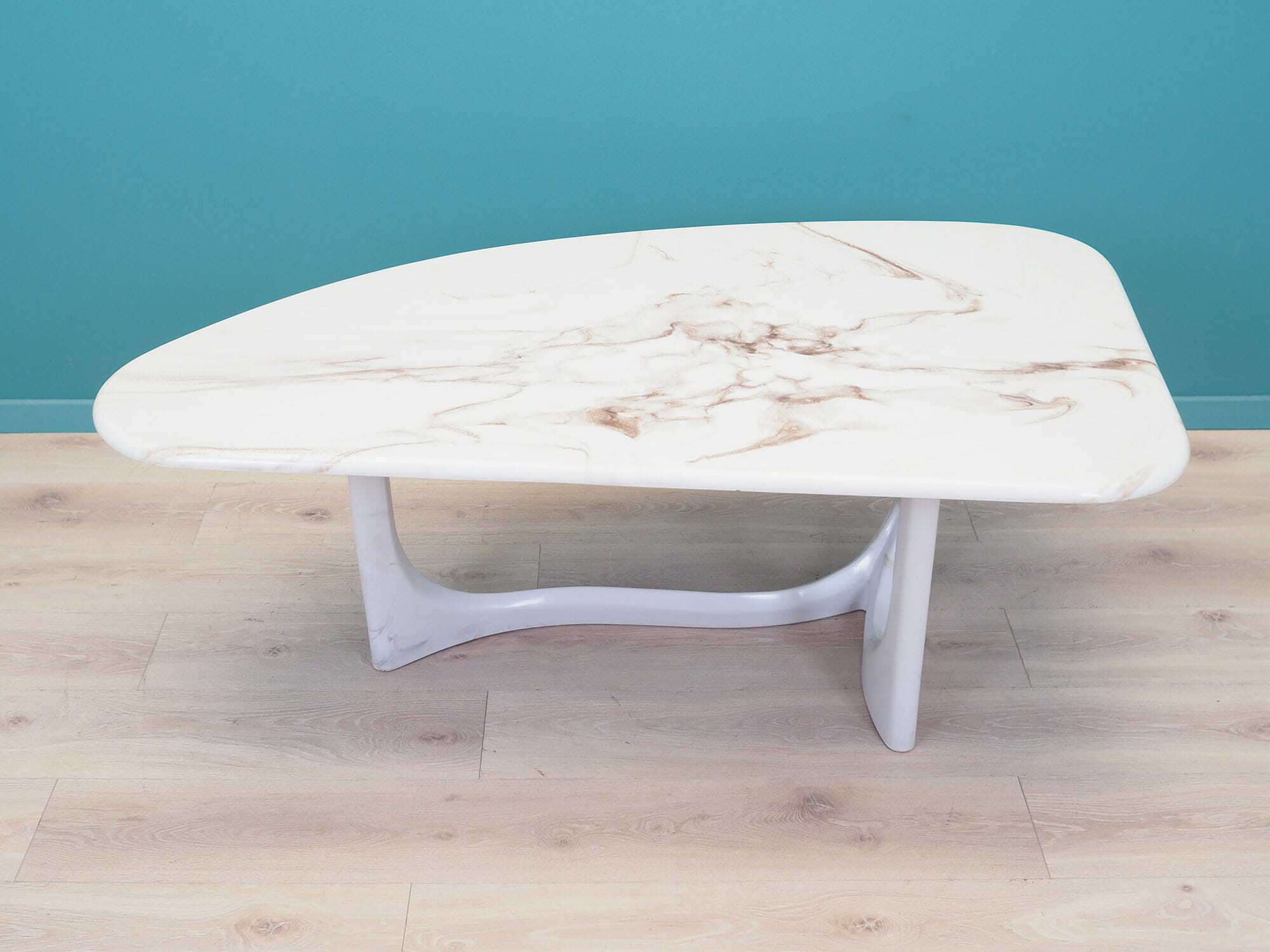 Vintage coffee table stone white 1970s 1