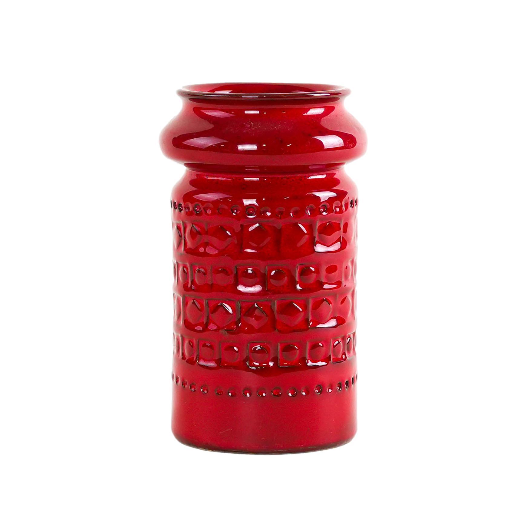 Ceramic vase 1960s Red 0