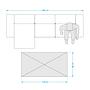 Teppich Raute Polypropylene Schwarz Beige 80 x 150 cm 3