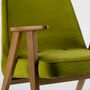 366 Sessel Holz Samt Olive 1