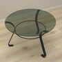 Vintage coffee table Glass Metal Grey 1970s 4