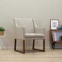 Vintage chair teak wood textile beige 1970s 3