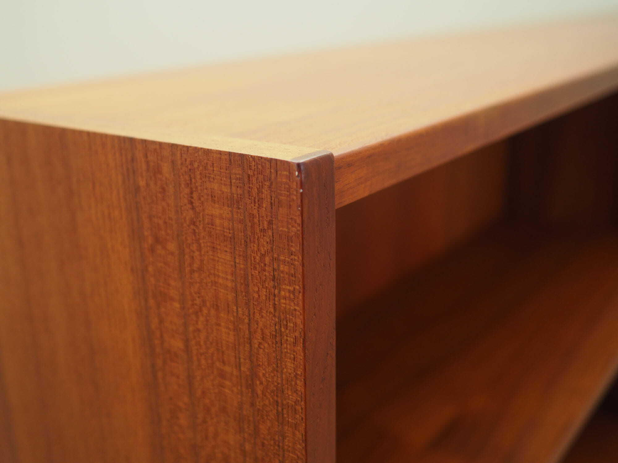 Vintage Bücherregal Teakholz Braun 1970er Jahre 8