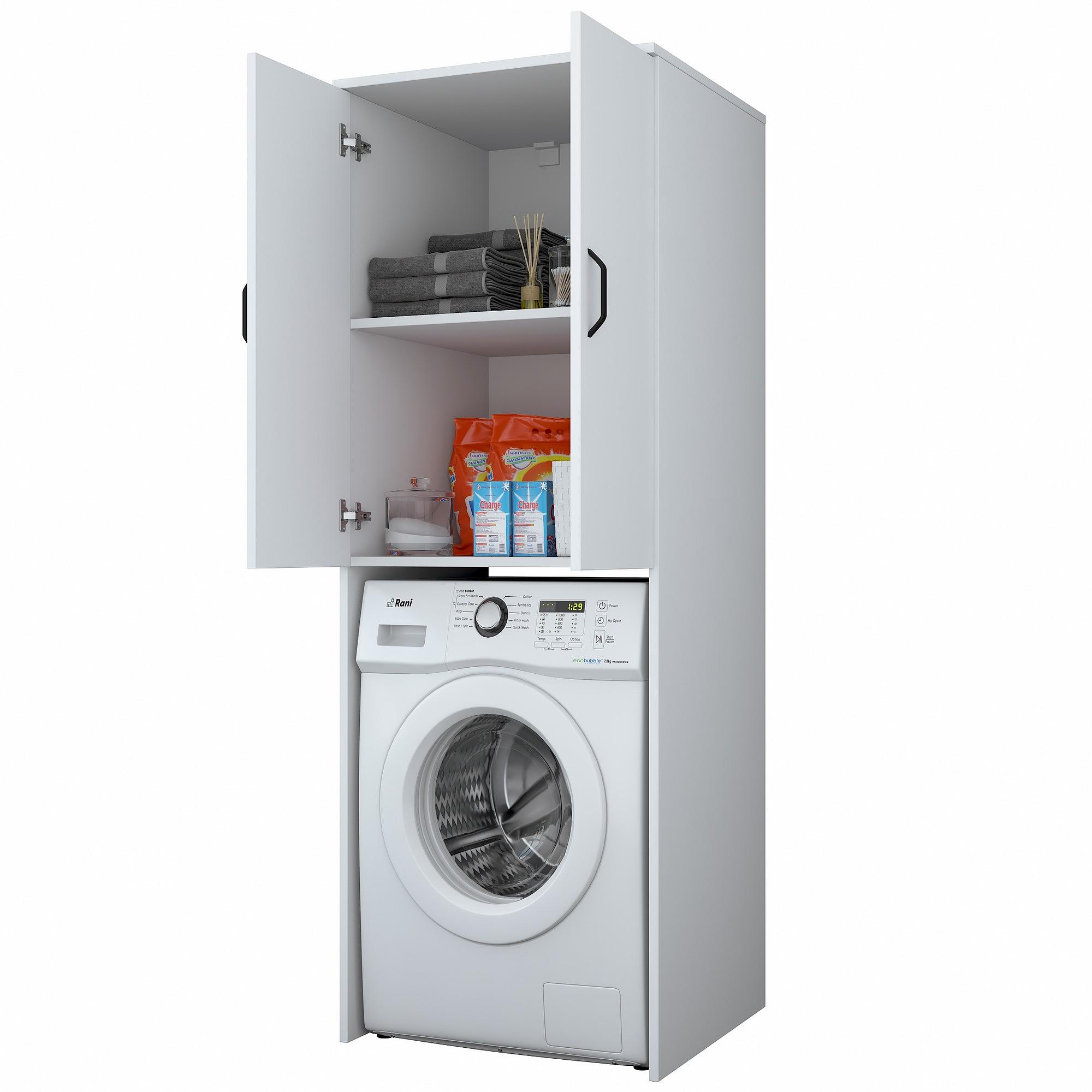 Waschmaschinenschrank Weiß 62.5cm x 181.8cm 4
