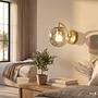 CARTY Wall lamp 1-light glass iron grey 2