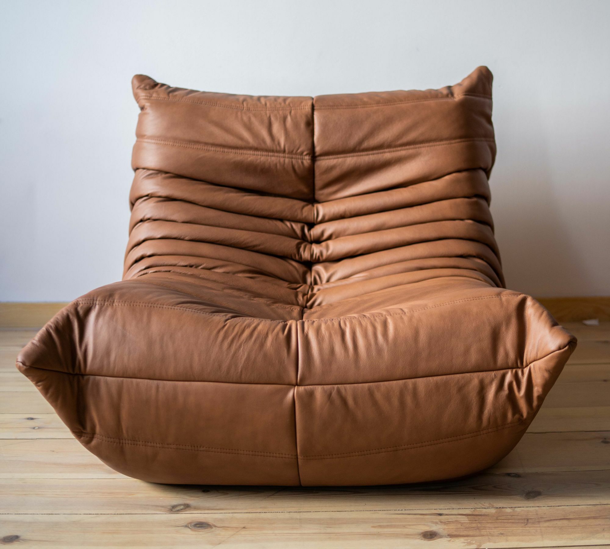 Togo Lounge Set 5-piece. Smooth Leather Folk Brown 3