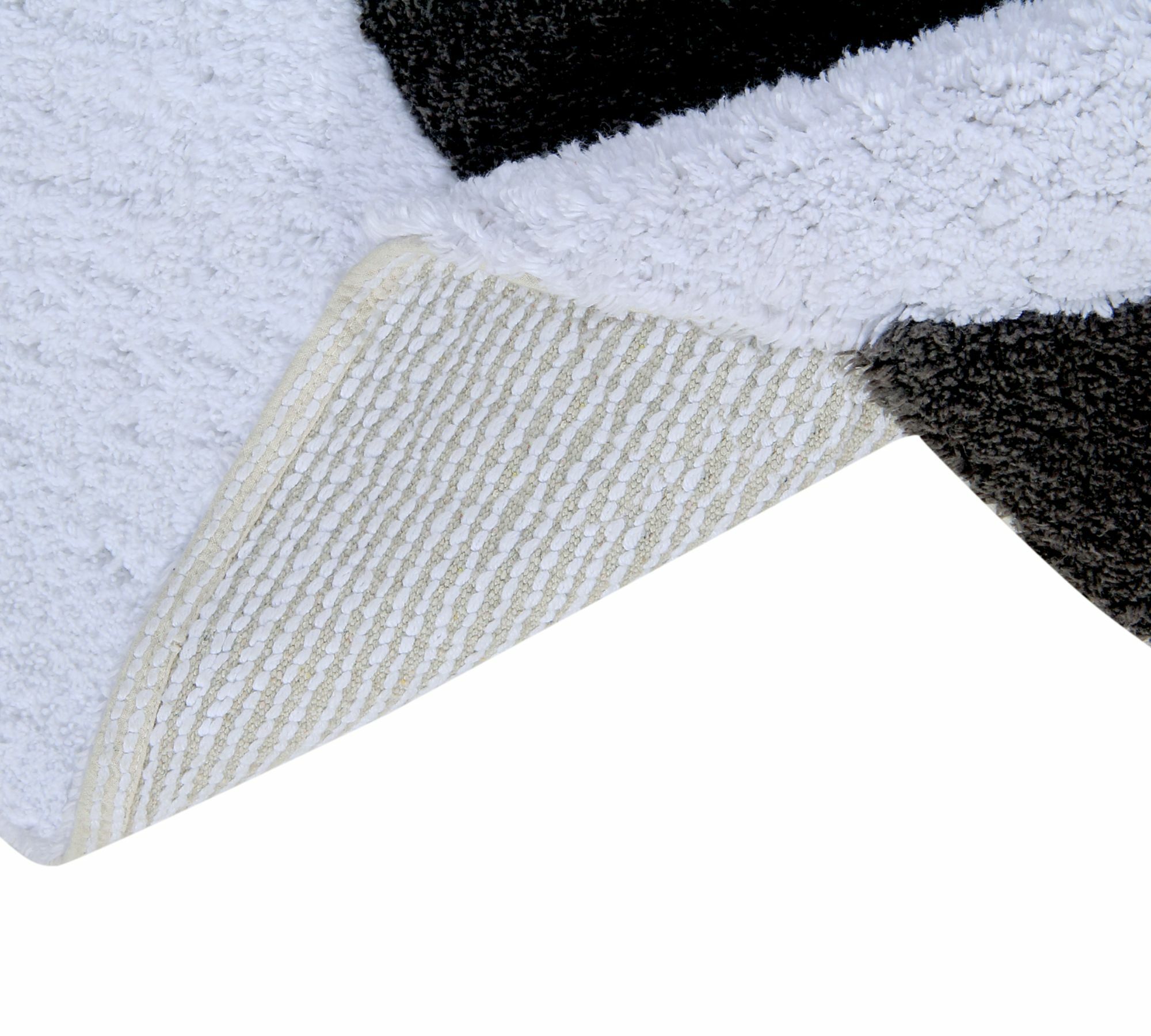 Teppich Baumwolle Weiß Schwarz 4