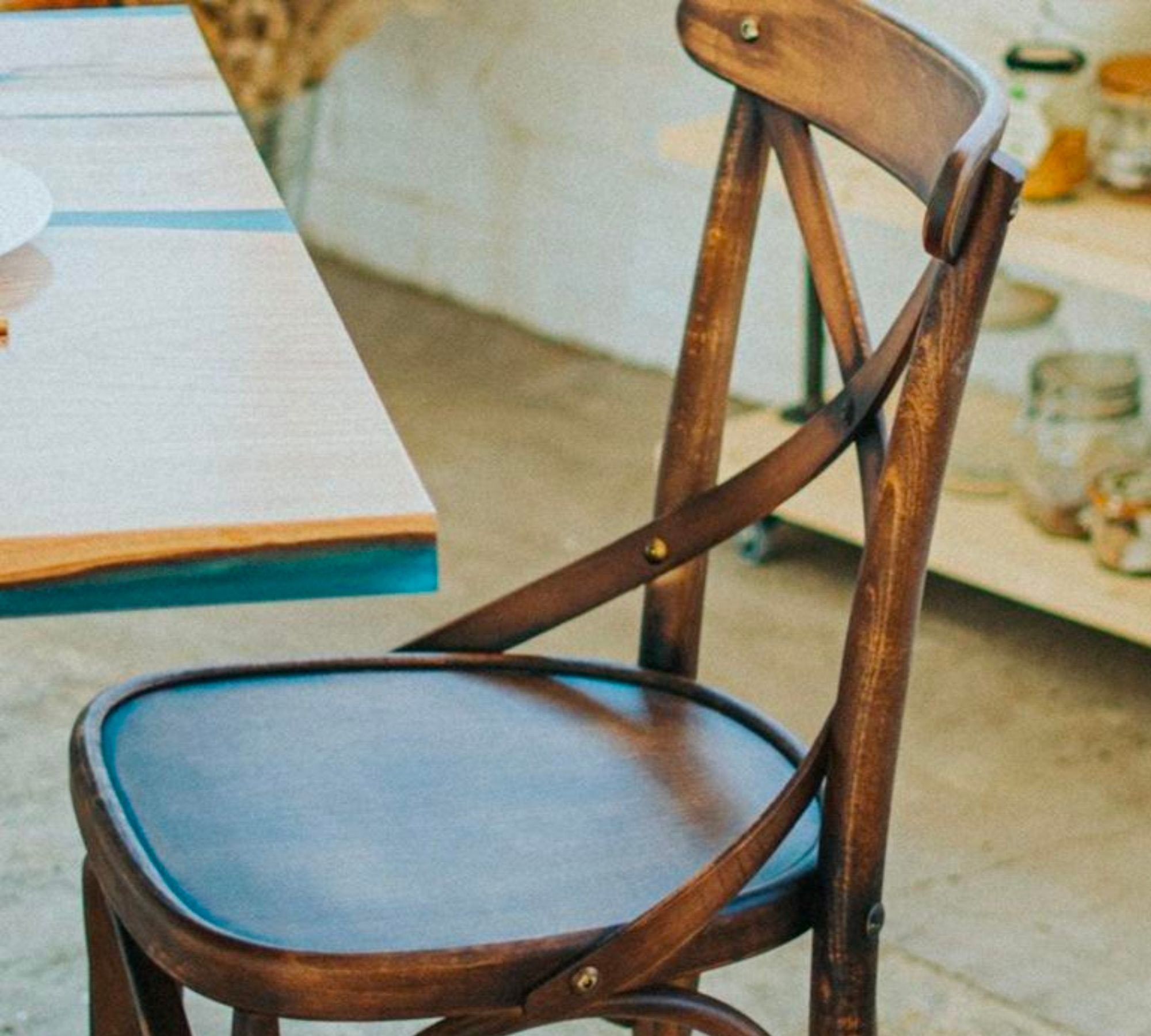 Galia Stuhl Holz Nussbaum Gealtert 1