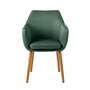 Armchair Solid wood Upholstery fabric Green 1