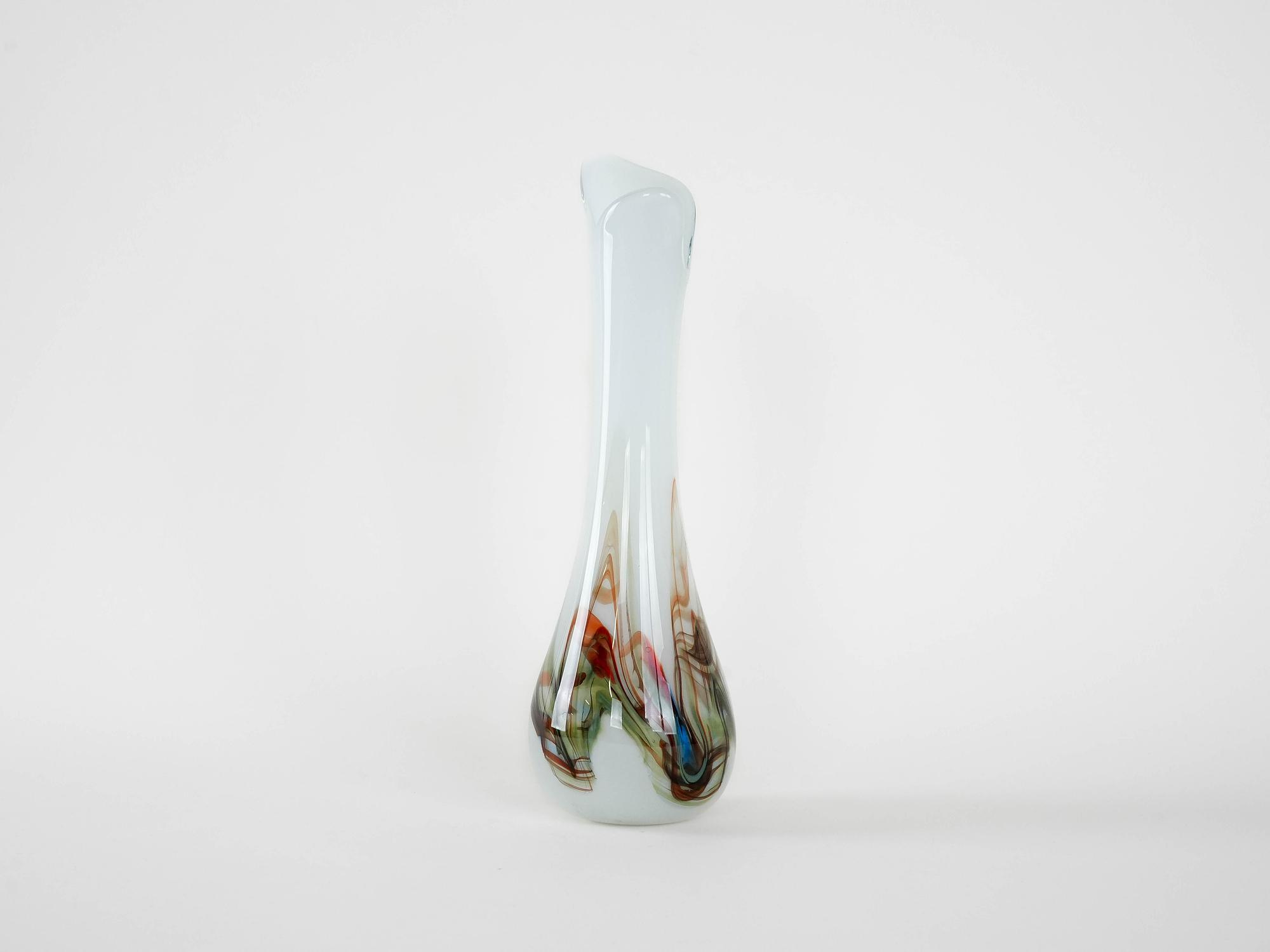 Glass decanter White 1970s 4