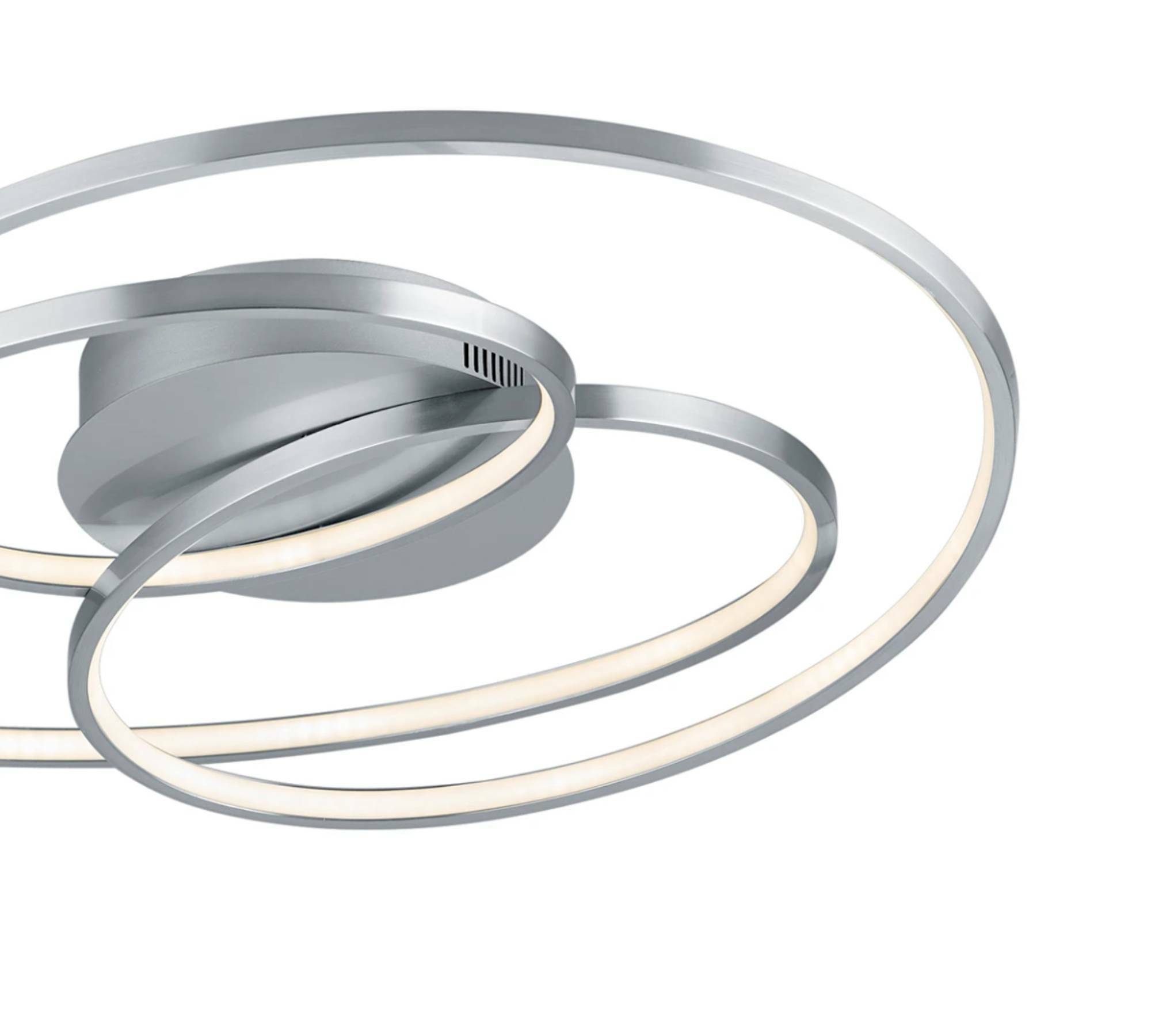 1-Flammige LED-Deckenleuchte Silber Oval 1