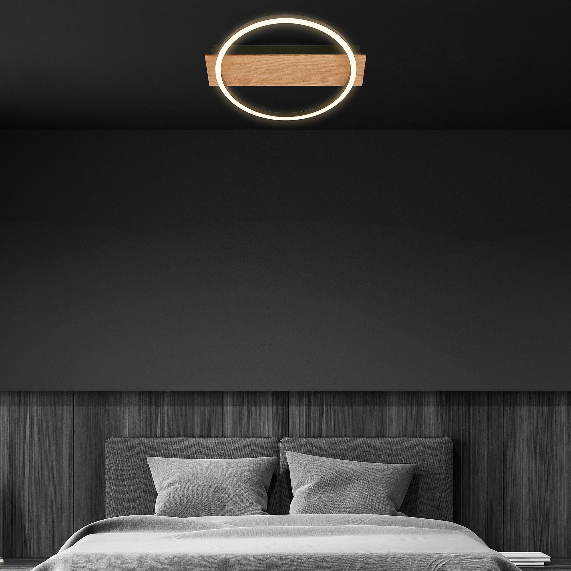 LED Deckenleuchte Kada Typ A  Aluminium Schwarz Gummibaum  3
