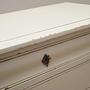 Vintage chest of drawers pine wood white 1950s 10
